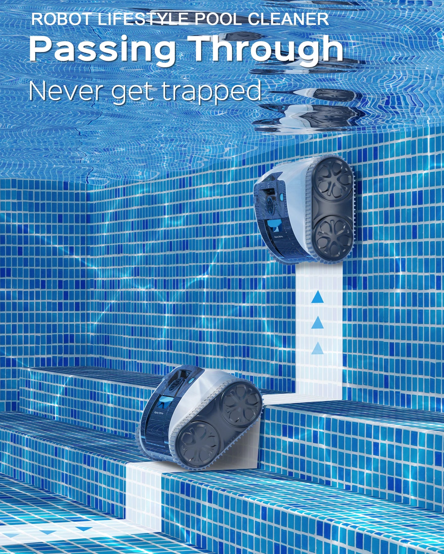 Robotstofzuiger Zwembad – Zwembadrobot – Zwembadreiniger – Zwembadstofzuiger – Pool Cleaner – Draadloos Met App-Bediening – 90-110 Minuten Werkduur
