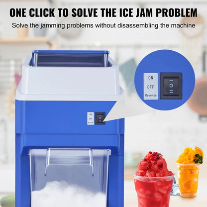Elektrische Ijscrusher – Ijsmachine – IJscrusher – Schaafijs Maker – 650W Motor – Roestvrijstalen 4-Messenblad