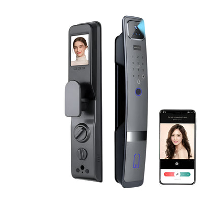 Smart deurslot – Slim deurslot – Elektronisch deurslot – Smart lock – Slim slot – Gezichtsherkenning – Oplaadbare 4200mAh batterij - Geen Insteek