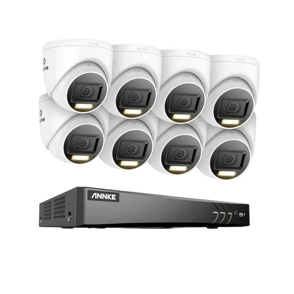 4K Ultra HD CCTV Beveiligingssysteem – Videobewaking – Camerabewaking – Beveiligingscamera Set – Bewakingscamera – 8-kanaals Met 8 Waterdichte 8MP Camera’s – 4TB HDD – Nachtzicht Met Infrarood En Witlicht