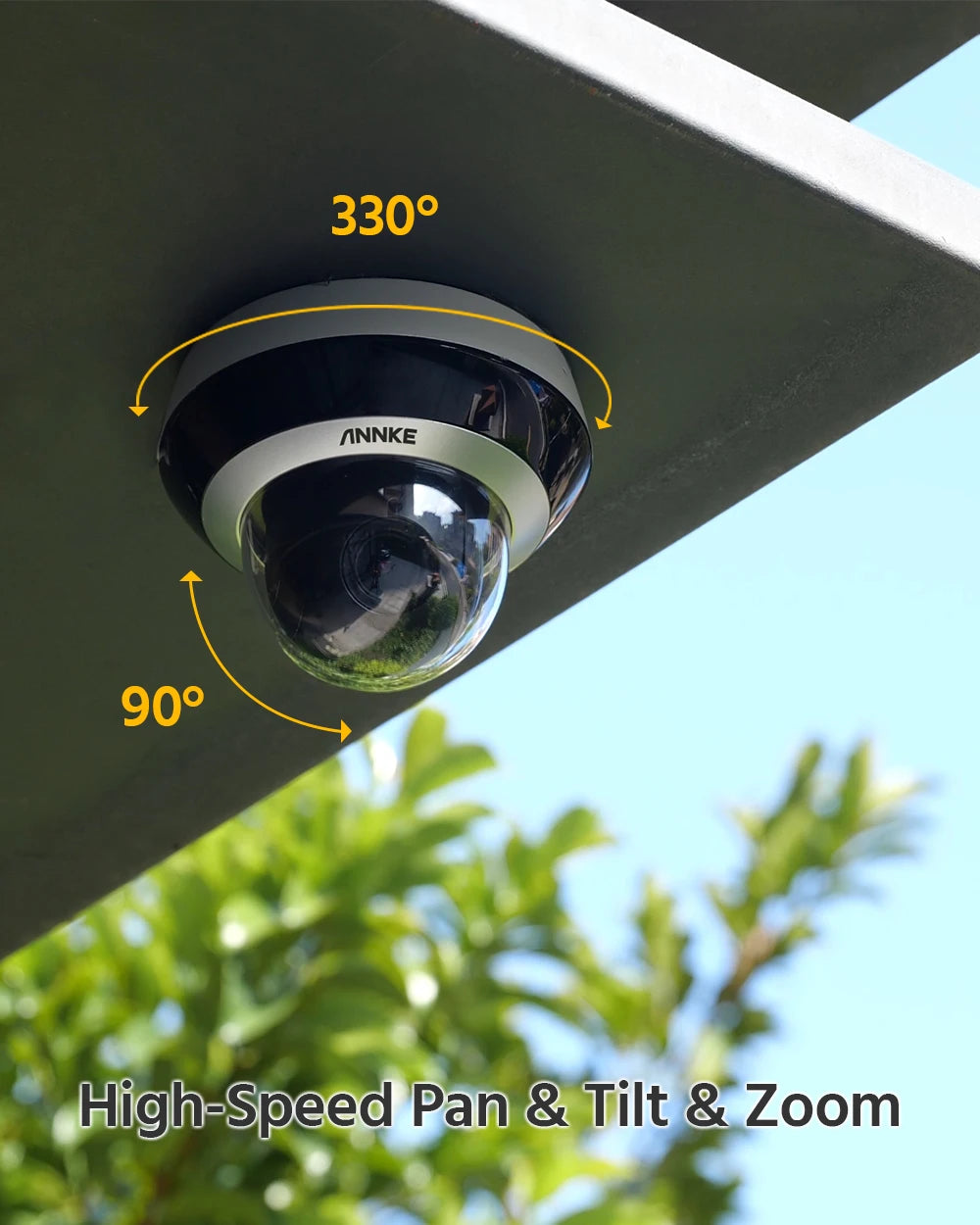 4MP PTZ Beveiligingscamera – IP Camera – Bewakingscamera – Surveillance Camera – Nachtzicht Camera – 4x Optische Zoom – AI Bewegingsdetectie – Audio Opname – PoE Aansluiting – Wit - QUORE