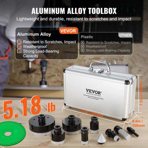 Diamond drill bit - Diamond hole saw set Drill - Hole saw set - Diamond drill set - 6 pieces