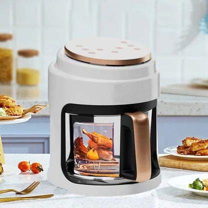 Airfryer - 3L – Heteluchtfriteuse - 1000W – Olievrij Frituren – LED Touchscreen - en 360° Hete Lucht – Voor Gezonder Koken - Veilig in Gebruik - Wit - QUORE