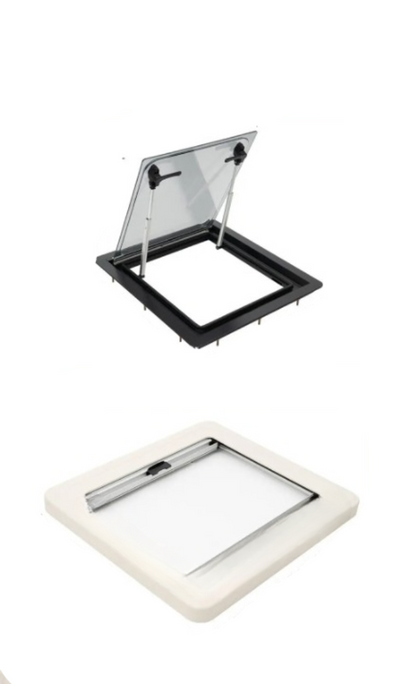 Ventilatieraam Caravan – Ventilatieraam Camper – Ventilatierooster Ramen – Insectenhor – Aluminium Ventilatieraam – Maximaal 70° Openbaar – Duurzaam Aluminiumframe - Zwart