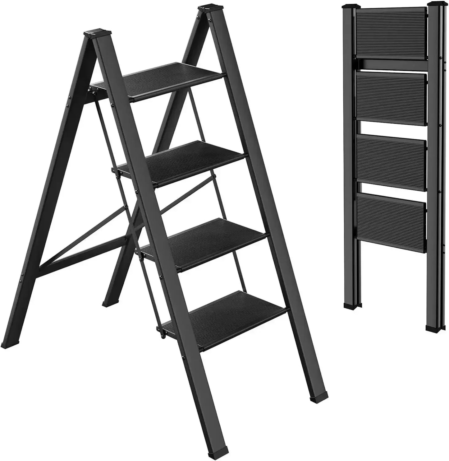 Aluminium Trap – Vouwladder – Opstapje – Steektrap – Opvouwbare Trap – Lichtgewicht Aluminium – Antislip Treden
