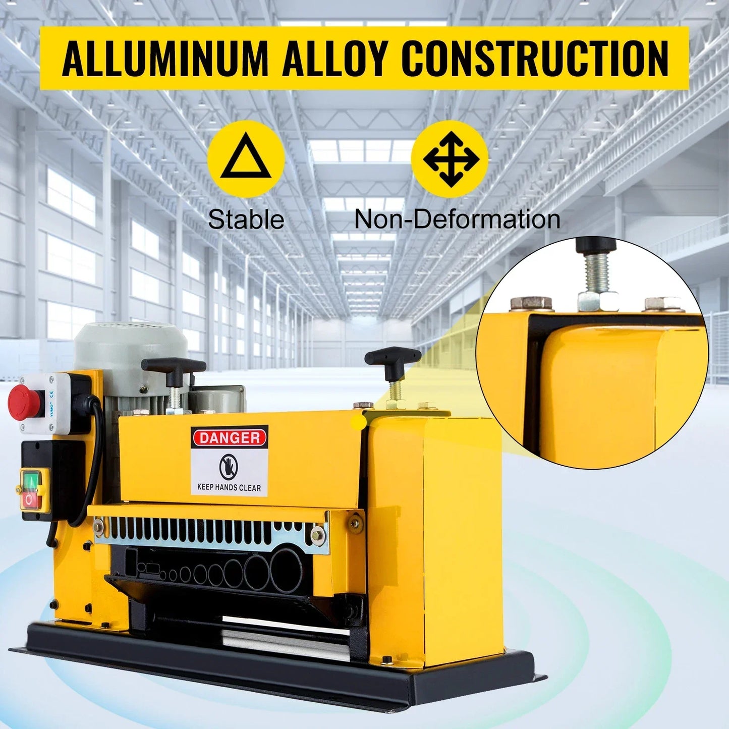 Draadstripmachine - Elektrisch Koperdraad - Strippen Machine - 1.5 mm-38 mm - 370W - Automatische Kabelstripper - Aluminium Behuizing - 10 Messen - 11 Invoergaten - voor het Strippen van Koperdraad - Blauw