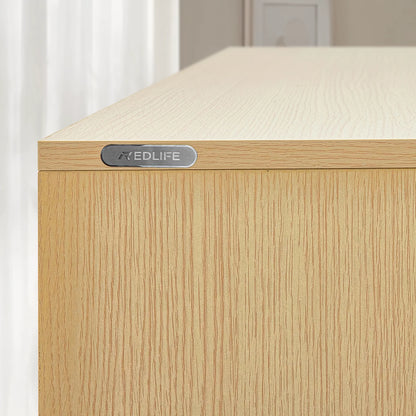 Ladekast – Opbergmeubel – Ladekasten – Opbergkast – Rattan Afwerking – 6 Ruime Lades – MDF Hout - 100 x 40 x 75 cm - Natuurlijk