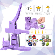 Button Maker Machine - Button Machine - Button Badge Maker - Badge Pin Maker - Manual Machine - 25Mm, 32Mm, 58Mm - Purple