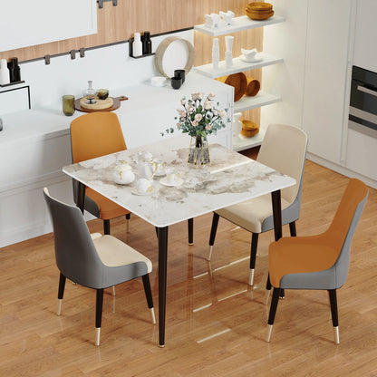 Eettafel – Dinertafel – Tafel – Keukentafel – Meubel – Rechthoekig – Sintersteen Blad – Metalen Frame