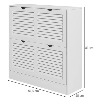 Schoenenrek – Schoenenkastje – Schoenenopberger – Schoenenschuiflade – Compact Formaat – Verstelbare Legplanken – 16 Paar Opbergruimte