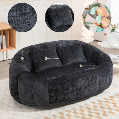 Zitzak – Zitzakstoel – Loungestoel – Zitzakbank – Relaxfauteuil – Hoge Rugleuning – Chenille Stof & Foamvulling - QUORE