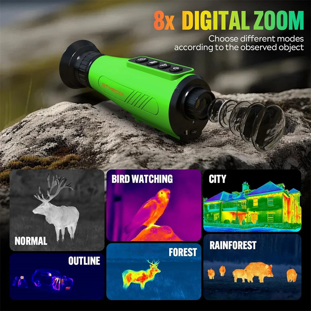 Warmtebeeldverrekijker – Thermal Imaging Monocular – Warmtebeeldkijker – Nachtkijker – Infraroodkijker – AI Superresolutie – AMOLED Scherm