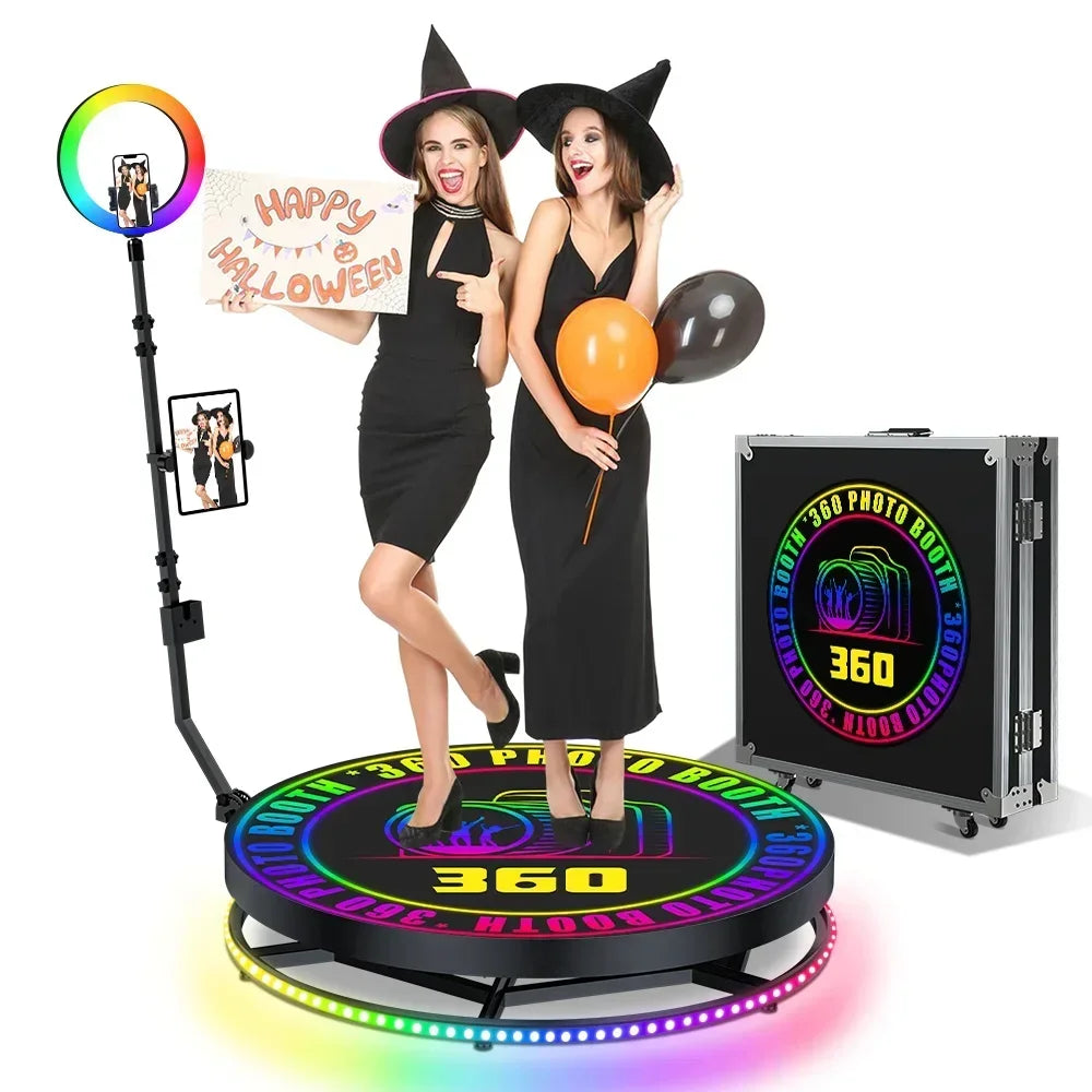 360 graden camera – 360 graden photobooth – 360 graden actiecamera – 360 graden event camera – 360 graden fotohoek – Draadloze Besturing – RGB LED Ringlicht Met 10 Helderheidsniveaus