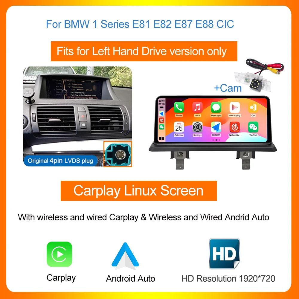 Multimedia Systeem – Autostereo – Navigatie – DAB Radio – Android Auto – iDrive Variant – 10,25 Inch Touchscreen – Draadloos CarPlay & Bluetooth
