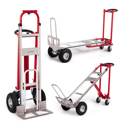 Bolderwagen – Bolderkar – Transportwagen – Handkar – Vervoerswagen – 3-in-1 Opvouwbaar Design – Telescopisch Frame met Anti-Slip Wielen