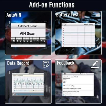 OBD2 Diagnosescanner – Autodiagnose – Foutcode Uitlezer – Motor Diagnostiek – ABS Controle – 5 Inch Touchscreen – 12 Servicefuncties
