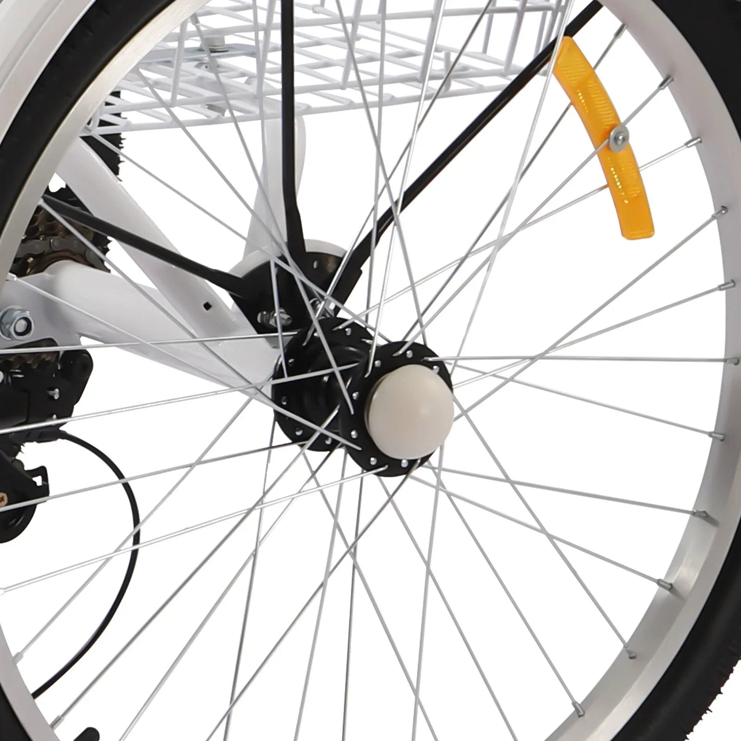 Volwassen Driewieler Fiets – Driewieler Voor Volwassenen – Stadsfiets – Comfortabele Driewieler – Vouwbare Fiets – Koolstofstaal Frame – LED Verlichting
