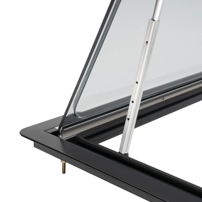 Ventilatieraam Caravan – Ventilatierooster – Caravanraam – Insectenhor – Aluminium Frame – Verstelbare Openingen – Dubbel Acryl Glas