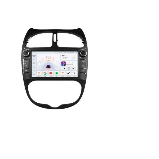 Auto Multimedia Speler - Voor Peugeot 206 206CC 206SW 2000-2008- 7 Inch - 8GB128GB - 8 Core - Carplay Scherm - Navigatiesysteem Auto - Multimedia Autoradio - Geen Canbus - Zwart - QUORE