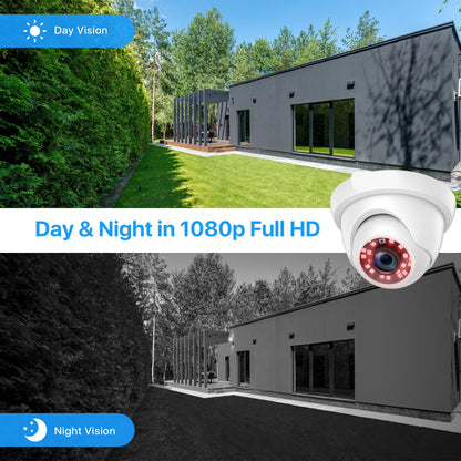 8-kanaals Beveiligingsset – Camera Set – Camerabewaking – CCTV Systeem – Video Surveillance – 4 HD Camera’s Weerbestendig – Nachtzicht 24 Meter