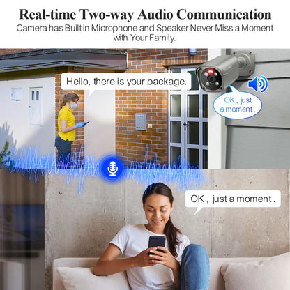 Techage 4K Ultra HD 8MP Security POE NVR Kit Human Face Detect AI Smart Camera Outdoor Home CCTV Video Surveillance Camera Set