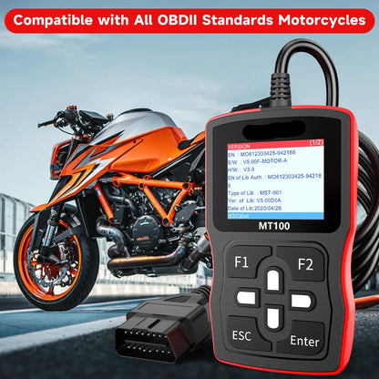 OBD Scanner - OBD2 - Auto Scanner - Auto uitlezen - Diagnose Apparatuur voor Auto's - Motorfiets Diagnoseapparaat OBD2 Scanner - Voor YAMAHA - HONDA - SUZUKI - Motormanagement & ABS Analyse - Live Data - Codelezer - Universele OBDII Scanner Voor Motoren
