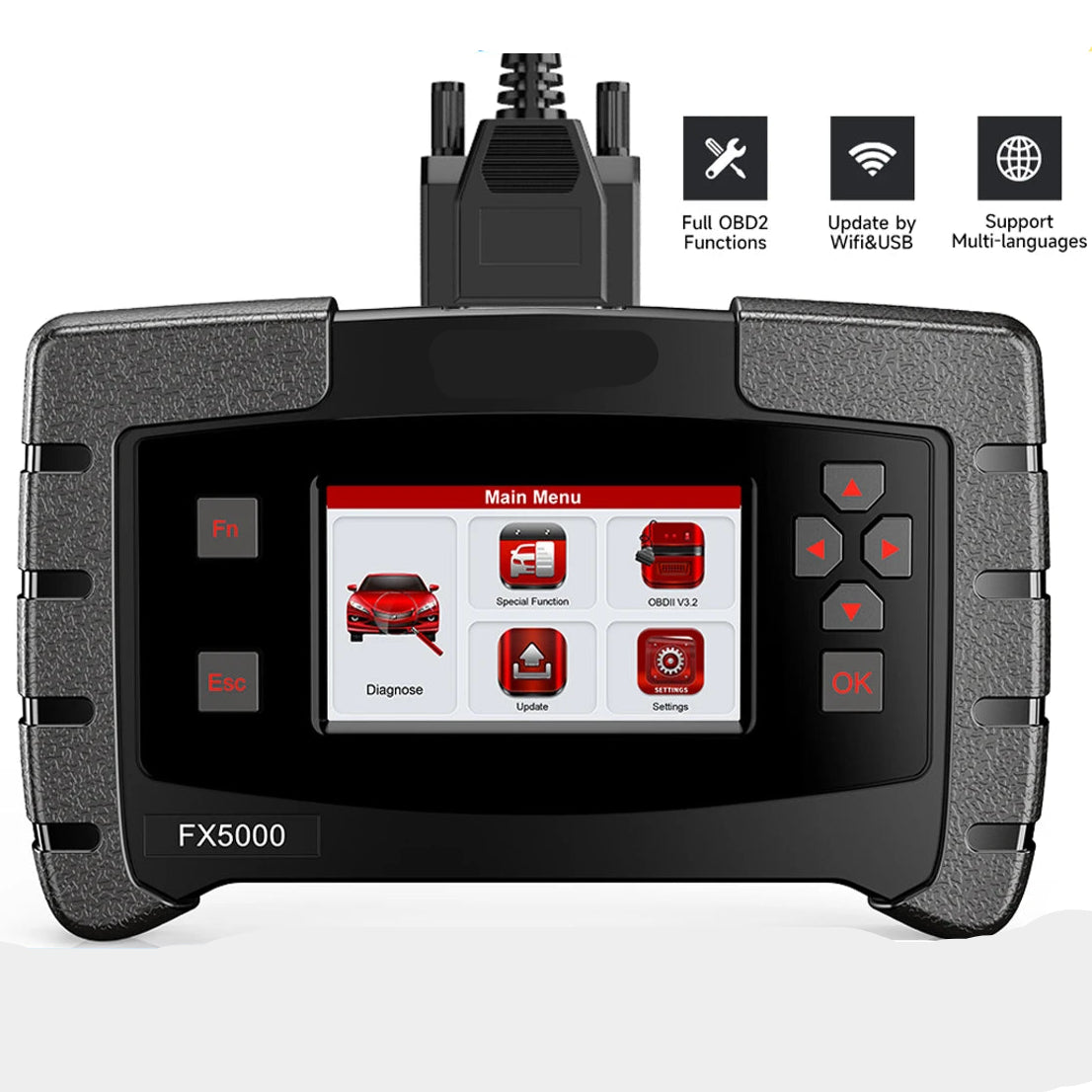 OBD2 Scanner - OBD - Uitleesapparatuur Auto - Diagnosecomputer - Storing Verwijderen - Auto Accessoires - Auto Uitlezen - Ondersteunt Meerdere Talen