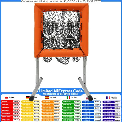 Honkbalkooi-Net – Trainingsnet – Werpnet – Honkbalnet – Softball Net – Verstelbare Hoogte 70-120 Cm – Stalen Frame