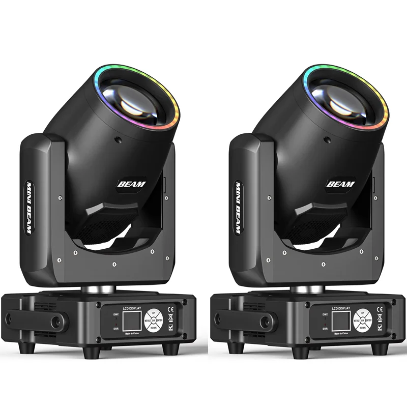 Moving Head Licht – DJ Verlichting – Podiumspot – RGBW Effectlamp – DMX Stage Lamp – Set van 2 EU Plug – 450W Krachtige LED – Geluidsgestuurd Met Microfoon - QUORE