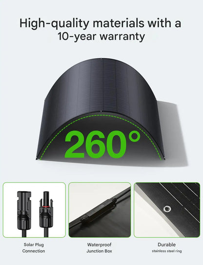 Flexibel Zonnepanelenpakket – Zonnepaneel Set – Zonne-energie Module – Zonnesysteem – 960W (4x240W) – 800W Micro-omvormer – IP67 Waterdicht – Wifi Monitoring