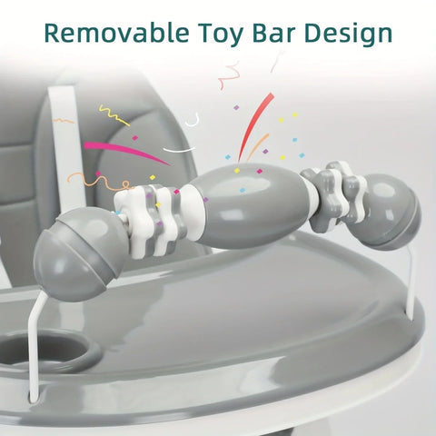 UBRAVOO Opvouwbare Kinderstoel 6 Maanden en Ouder - Met Groot Antislip Kussen & Speelrek - Eenvoudig Schoon te Maken Voedingsstoel - Model E500 - QUORE