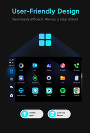 OTTOCAST PICASOU 3 CarPlay AI Box - Draadloze Android Auto TV Box met Mini HDMI voor Toyota, Kia, Hyundai, VW - Voor Netflix en Meer Auto Accessoires - Carplay - QUORE
