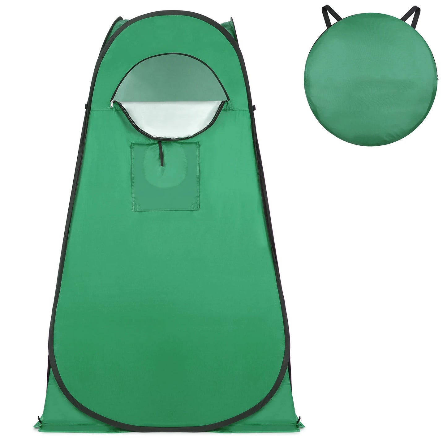 Pop-up Tent – Multifunctionele Douche Tent - Wc Tent - Omkleedtent – Strandtent met UV-Bescherming – Waterbestendige Toilettent – 120x120x185 cm – Lichtgewicht & Snel Opvouwbaar – Groen