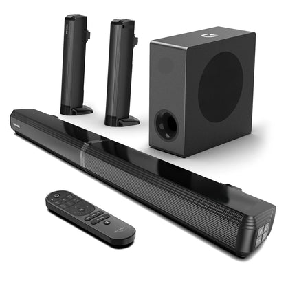 Soundbar - 4.1ch - Soundbar met Subwoofer - 2-in-1 - Soundbar voor TV - Bluetooth - 200W - Afneembare - Zwart