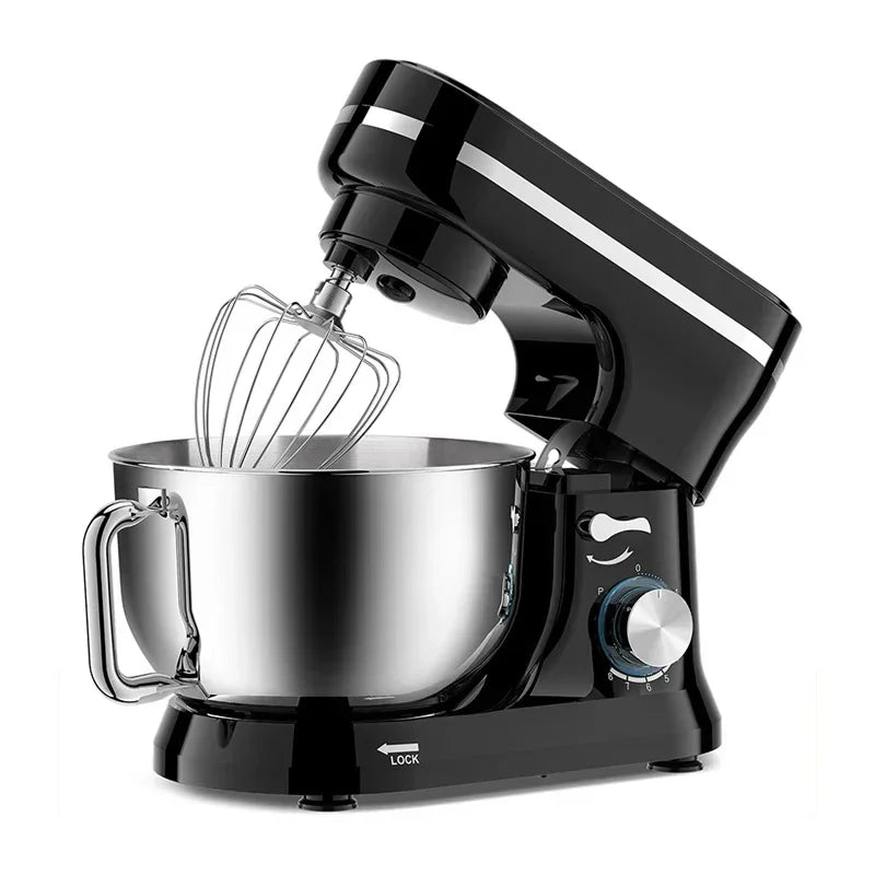 Keukenmixer - Keukenmachine - Foodprocessor - Keukenrobot - 1000W – 8 Snelheden – 4.5L Roestvrijstalen Kom – Elektrische Foodmixer - Zilver