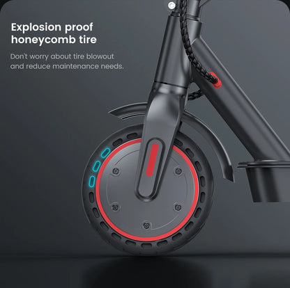 Scooter - Elektrische Step - E-Scooter - Opvouwbare - met Koplampen - Achterlichten - 42V - Oplader - EU-stekker - 8.5 Inch Honingraatband - 7.8Ah - 350W - 30km/h - 115 x 108 cm - Zwart