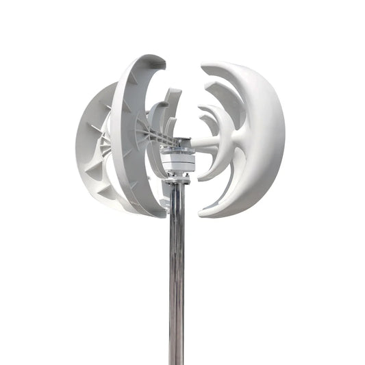 Windturbine - Windmolen - Windturbine Generator - Windenergie - Verticaal As - 3000W - 24V - Met LCD Hybride Regeling - 5 Messen - Stille en Efficiënte Energieoplossing - voor Thuisgebruik