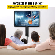 VEVOR Gemotoriseerde TV Lift - Voeteneinde Meubel - Gemakkelijk te Installeren - Afstandsbediening - Verstelbaar - Zwart - QUORE