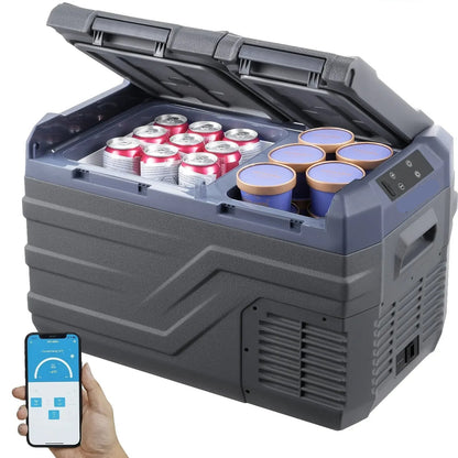 Auto Koelkast - Camping Koelkast - Draagbare Auto Koelbox - Compressor Koelkast 12V/24V - 37L - Snelle Koeling - Energiezuinig - Voor Auto - Camper - en Boot