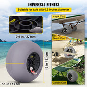 Vevor - Beach Balloon Wheels - Wheelbarrow Wheel - Transport - 13in Wheels - Replacement Sand Tires - TPU Cart Tires for Kayak, Dolly, Canoe and Buggy