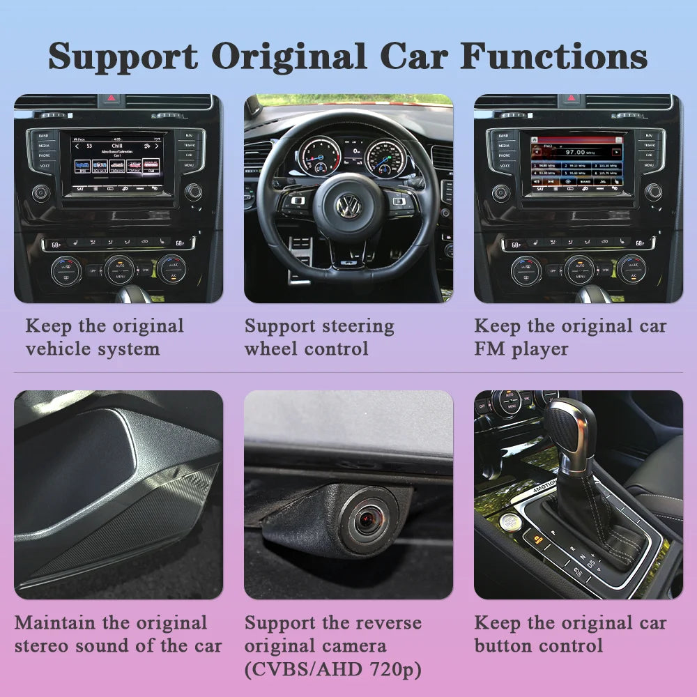 Draadloze CarPlay Android Auto Adapter – Wireless Connectie – Bluetooth Multimedia Interface – Volkswagen MIB Systeem – Plug-and-Play Installatie – Handsfree Spraakbediening – Snelle 2.4 GHz Verbinding - QUORE