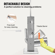 Sausage Filler - Sausage Maker - Manual Sausage Filler - Sausage Filling Machine - 5L - Stainless Steel - with 4 filling funnels