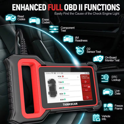 OBD2 Diagnosetool – Auto Scanner – Foutcode Lezer – Diagnose Scanner – ABS Airbag Reset – 5-Inch Touchscreen – USB Type-C