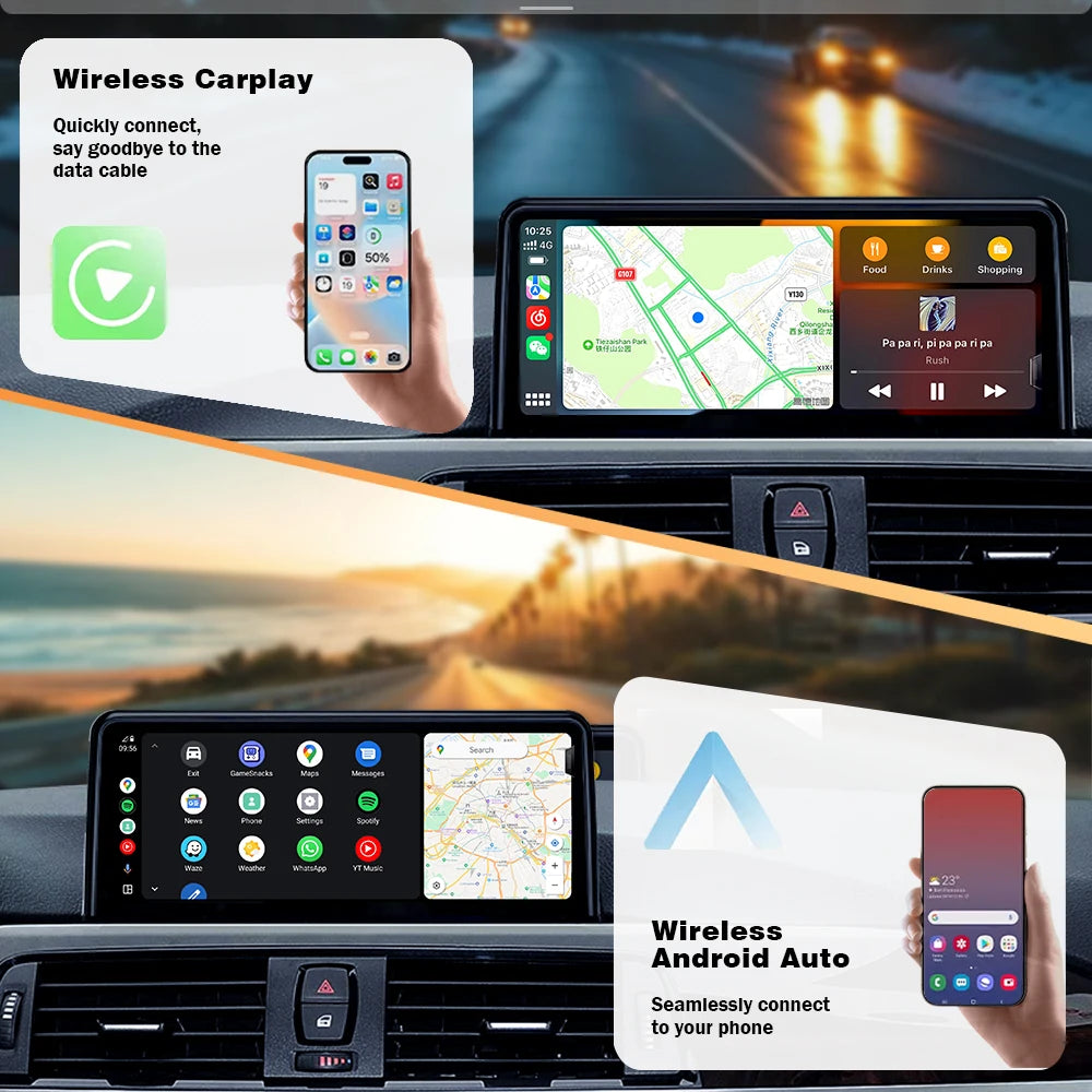 AUTOTOP Wireless CarPlay YouTube 10.25" Linux Screen For BMW 3/4Series F30 F31 F32 F33 F34 F36 Car Multimedia BT GPS Navigation