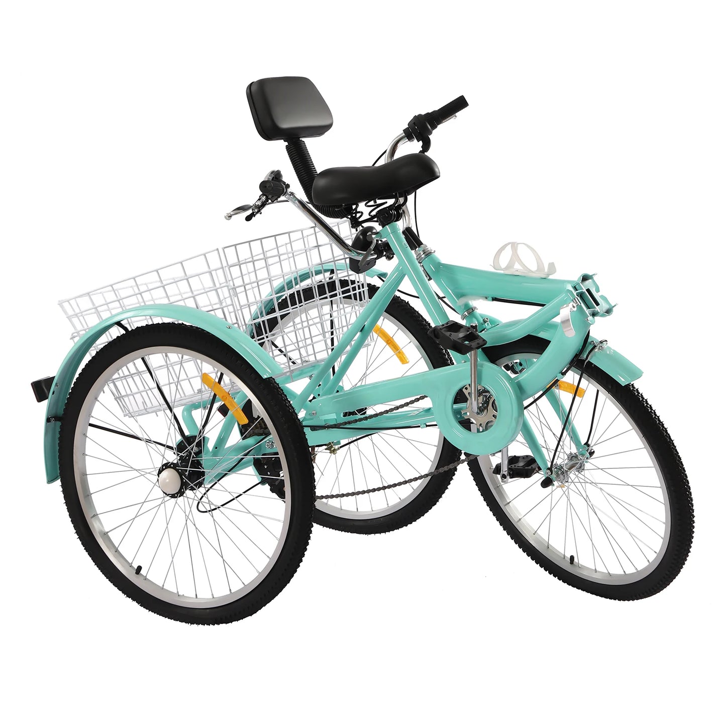 Driewieler Voor Volwassenen – Driewielerfiets – Drie Wielen – Stabiele Fiets – Stadsfiets – Hoogwaardig Koolstofstaal – 7 Versnellingen