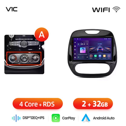 Android Car Radio – Multimediasysteem – Autoradio – Navigatiesysteem – Touchscreen – 9" IPS HD Scherm – Draadloze Apple CarPlay & Android Auto – Ingebouwde GPS Navigatie
