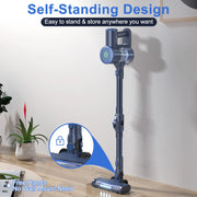 PrettyCare - Steelstofzuiger - Snoerloze stofzuiger - 25KPA - 1,2L Capaciteit - Zakloos - HEPA - 160W - Blauw