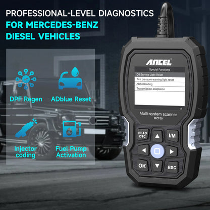 OBD2-Scanner – Diagnoseapparaat – Foutcode Uitlezer – Auto Diagnosetool – Mercedes-Benz – Volledige Systeemdiagnose – Live Data Uitlezing