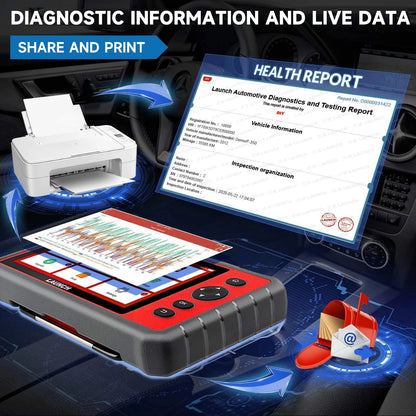 OBD2 Diagnoseapparaat – Auto Diagnosetool – Foutcode Uitlezer – Auto Scanner – 28 Onderhoudsfuncties – 7-Inch Touchscreen