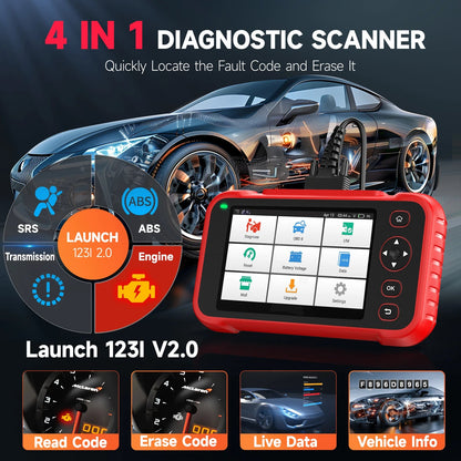 Auto Diagnose Tool – Auto Scanner – Foutcode Lezer – OBD2 Scanner – Motor Controle – 4-Kanaals Systeemdiagnose – Gratis WiFi Updates